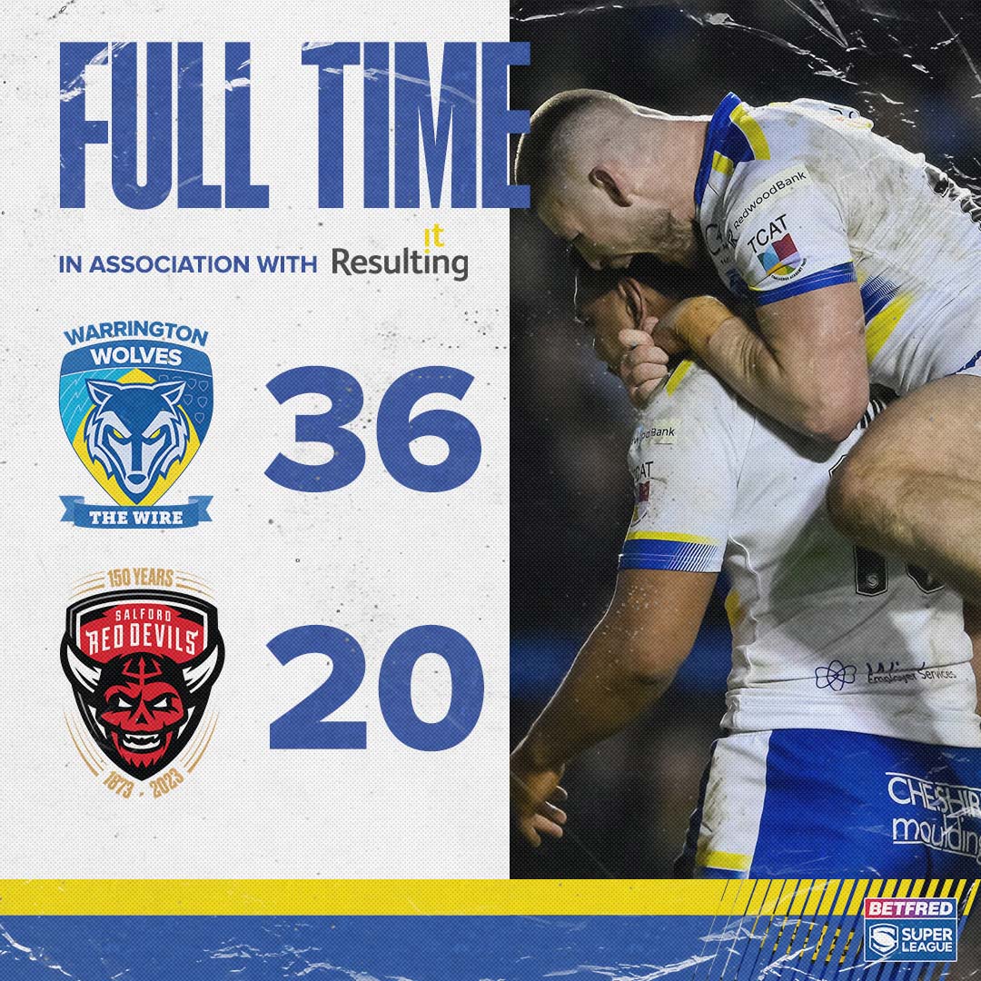 WarringtonRLFC's tweet photo. 🏁 FT with @ResultingIT 

What a second half that was! 😁 https://t.co/CeNkboPN9C