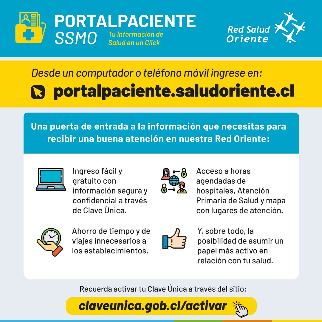 inrpac's tweet photo. Si eres usuario o usuaria de un hospital, instituto🏥 o un centro de Atención Primaria de la Red Salud Oriente, ahora puedes ver las horas de atención de salud que has agendado en estos establecimientos. ¿Quieres saber más? Mira esta gráfica👇👇 https://t.co/UOp1zBUN0x