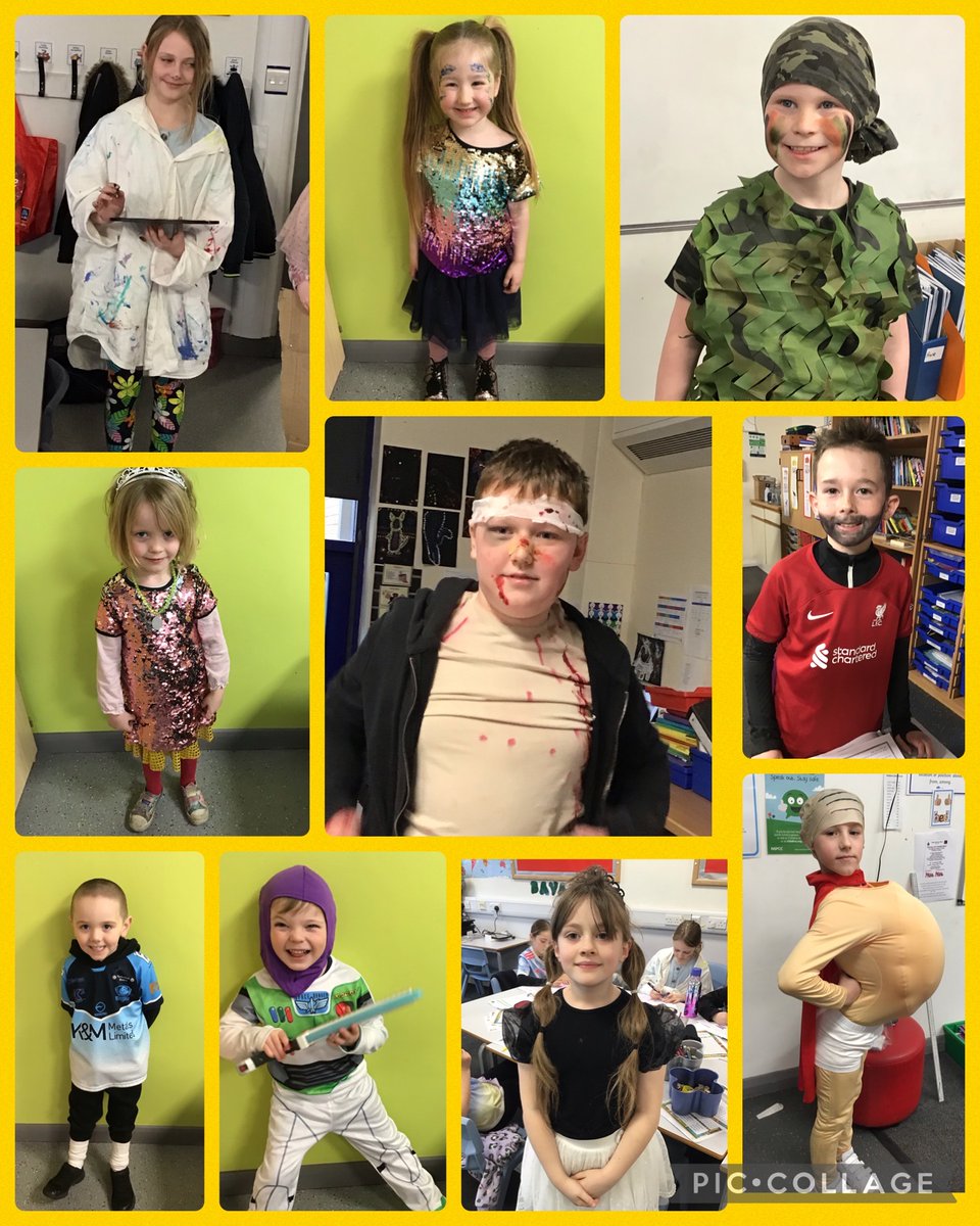 LibraryClifton's tweet photo. We've had a fantastic World Book Day at Clifton. Fantastic adjective costumes,  incredible Story in a Jar entries, super Lancs Schools library story sessions, a fab fancy dress parade, &amp; a lovely whole school share a story session to finish the day.📚 @st_clifton @LancashireSLS https://t.co/ZyTmv7erfo