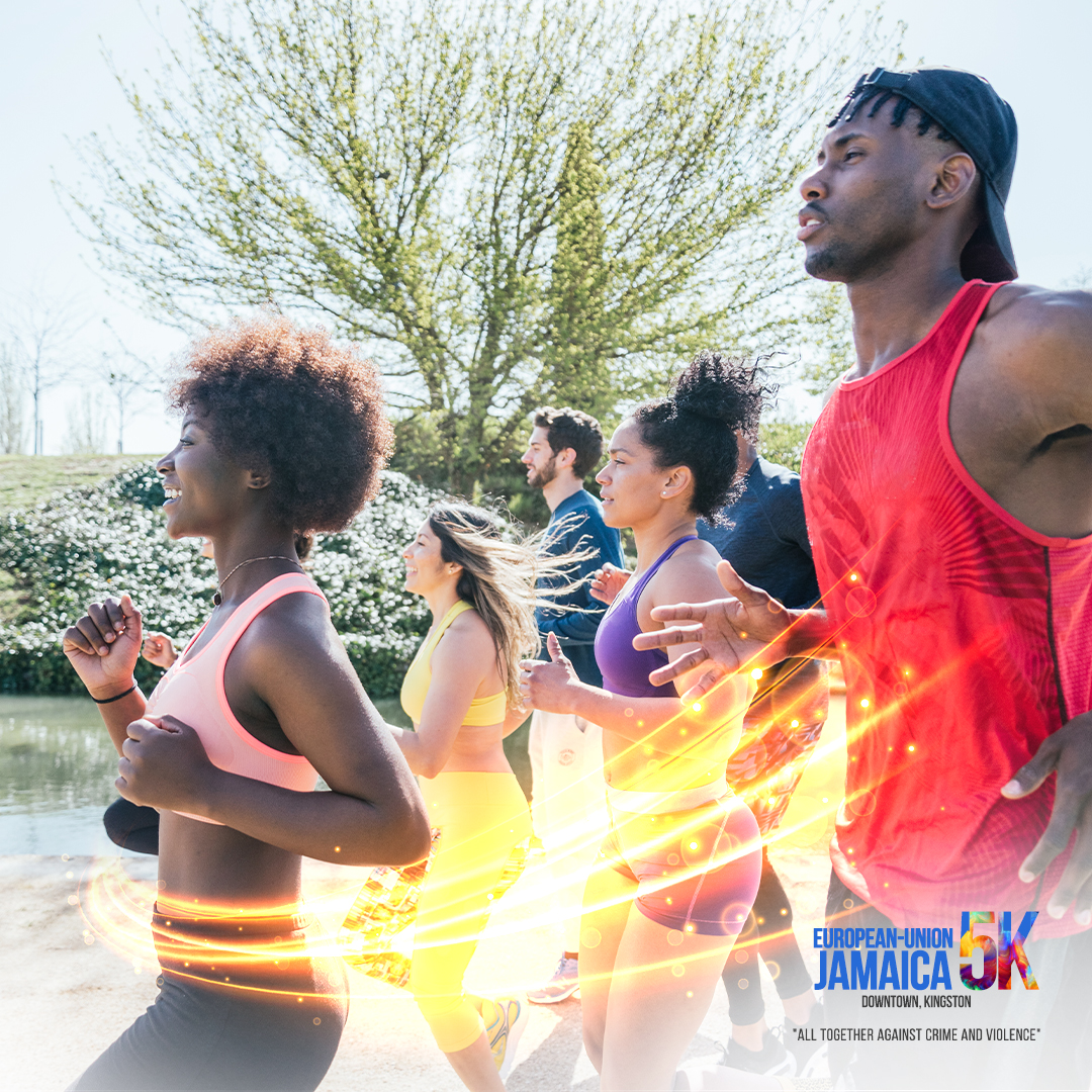 Visit runningeventsja.com to register TODAY for the EU-JA 5K.

Registration is open to all individuals and teams – corporate, clubs, church groups and family teams.

You won’t want to miss this race downtown Kingston.
#TogetherWeCan #EUJA5K #SeeYouOnTheRoad #RunningEventsJa