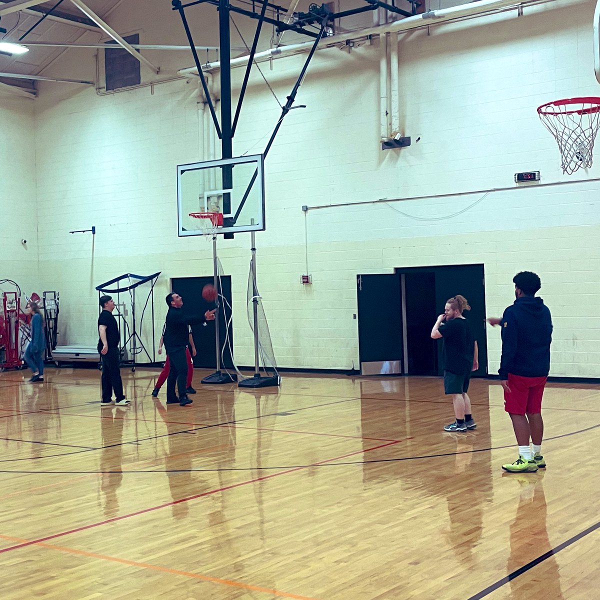 Saw one of our administrators <a href="/cpkensinger/">Christopher Kensinger</a> playing basketball with some PE students!!! #buildingrelationships