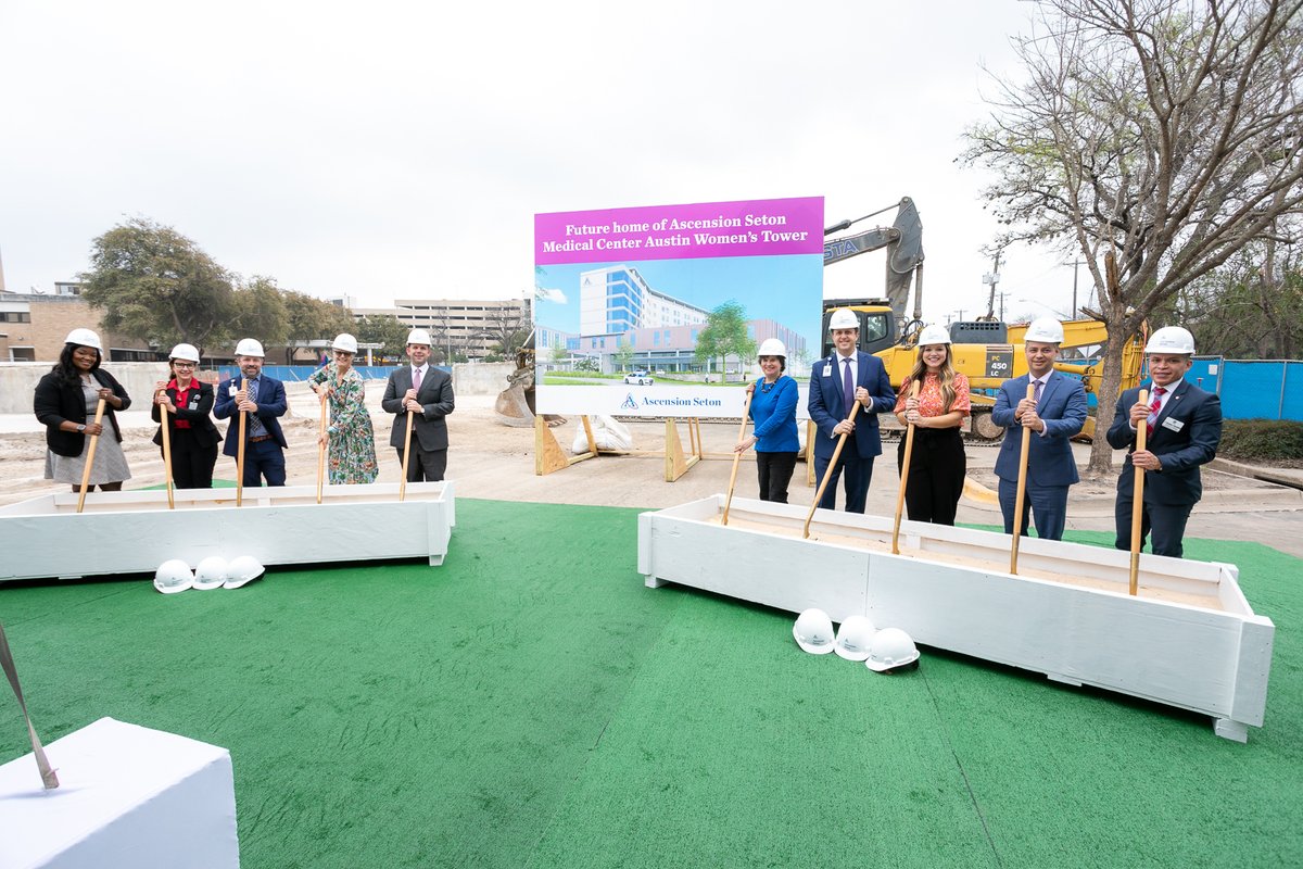 AscensionSeton's tweet photo. Ascension Seton broke ground on its new women's tower on Ascension Seton Medical Center Austin's campus. The tower will expand access to Ascension Seton’s comprehensive women’s health services in Central Texas. Learn more: https://t.co/EH84TgY6jh https://t.co/QMfTYS5wNm