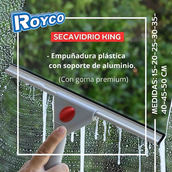 ExpoClean's tweet photo. roycoargentina - - Secavidrio KING -
- Empuñadura plástica con soporte de aluminio.
(Con
#infoclean #Expoclean #GuiaClean #limpieza #Higiene #lavanderia #tintoreria #espaciosverdes #salud #hotel #restaurante #restaurantesargentinos
https://t.co/CSUv8YyhK9 https://t.co/9mPjmDwMmi