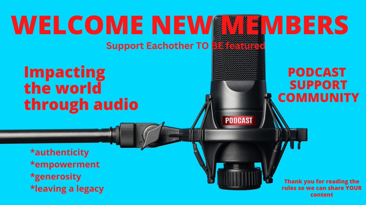 sbssforme's tweet photo. The #PODCAST #SUPPORT #COMMUNITY is a place for podcast enthusiasts of all types.
INTERACT w others to be featured.
We welcome all levels:
#CREATORS
#LISTENERS
POTENTIAL #INTERVIEWEES
#SERVICE PROVIDERS
Check LINKTREE in bio to join 7.5K members on FB! https://t.co/fIwkxh4qO7