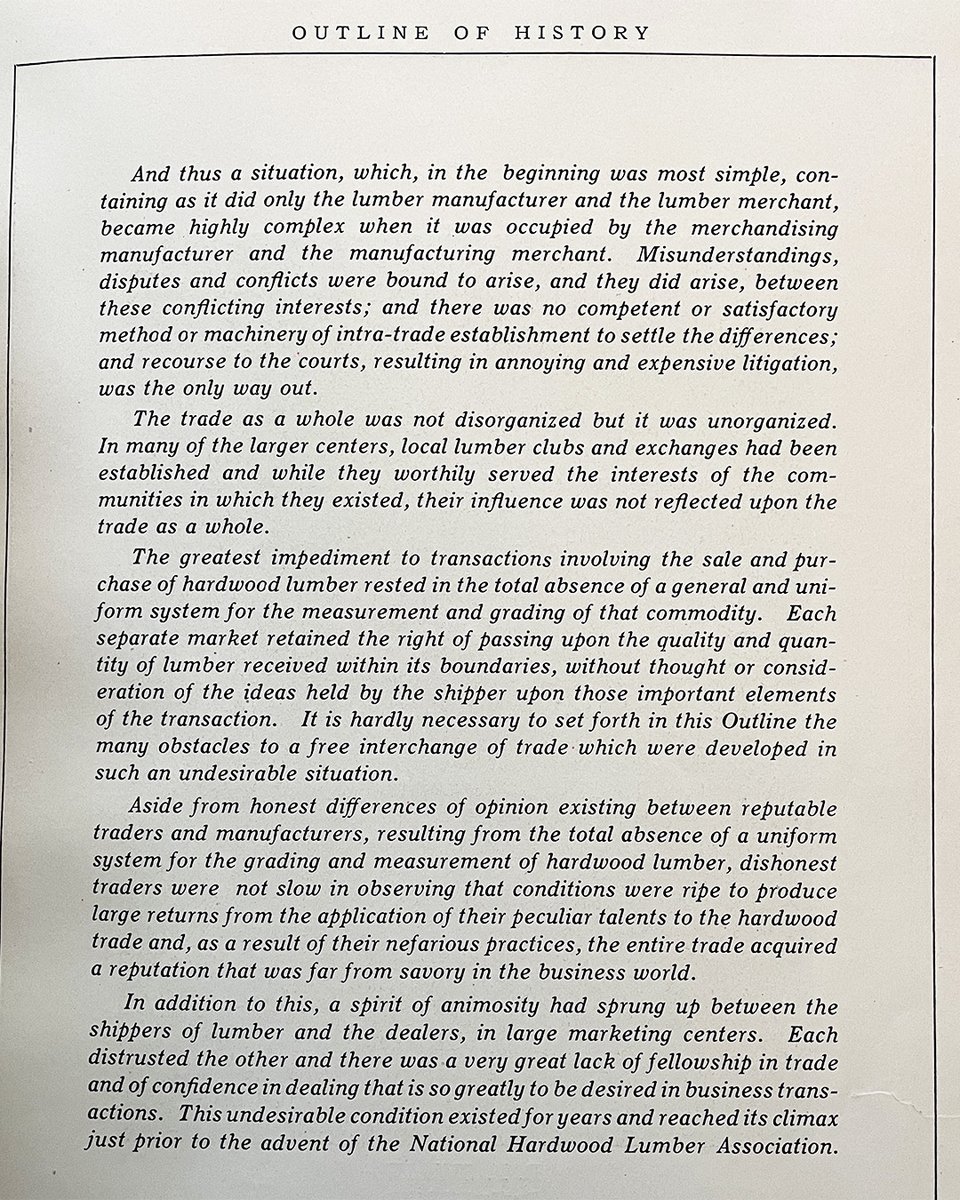 NHLA_Official's tweet photo. To celebrate #NationalOldStuffDay, we're sharing some NHLA history! NHLA was founded in 1898 to establish uniform inspection rules and to facilitate an industry based on trust and confidence between every sector of the hardwood industry. #hardwood #lumber #workingforest https://t.co/TMqzgbxtje