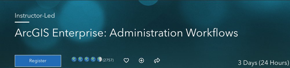 ArcGISXprise's tweet image. This #ArcGISEnterprise course will help you master techniques to configure and maintain an ArcGIS Enterprise solution that meets your organization&apos;s business needs. 

Join the next one on March 13-15:

esri.social/TAyf50N44QE #ArcGIS #ArcGISTraining @EsriTraining