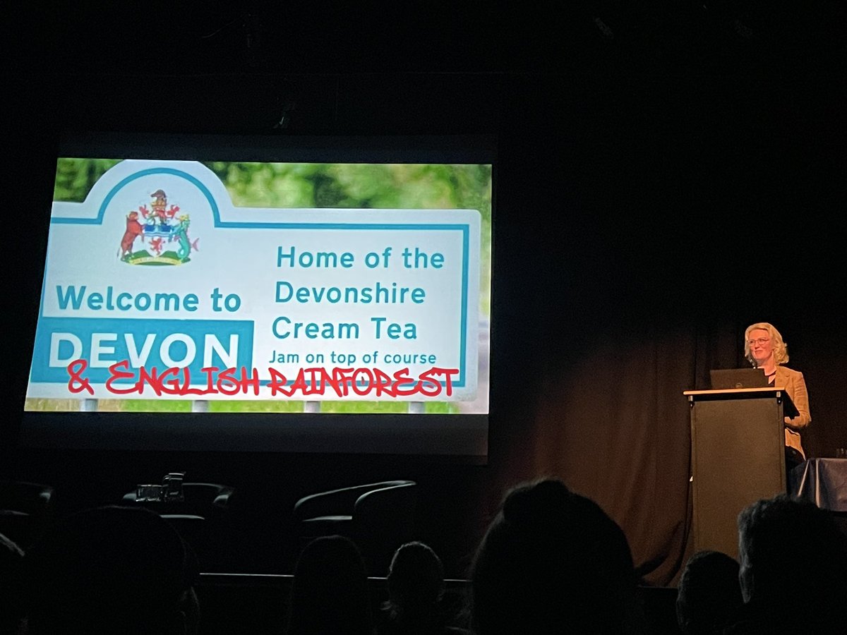 1MarchHare's tweet photo. Wouldn’t it be great if it was welcome to Devon, home of the cream tea and English Rainforests! 🌳Great talk in #exeter tonight on Rethinking Rainforests with @WoodlandTrust &amp; @guyshrubsole https://t.co/ihWqm2zjXH