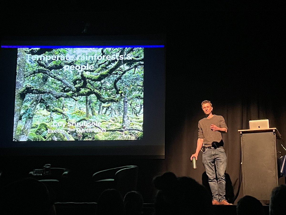 1MarchHare's tweet photo. Wouldn’t it be great if it was welcome to Devon, home of the cream tea and English Rainforests! 🌳Great talk in #exeter tonight on Rethinking Rainforests with @WoodlandTrust &amp; @guyshrubsole https://t.co/ihWqm2zjXH