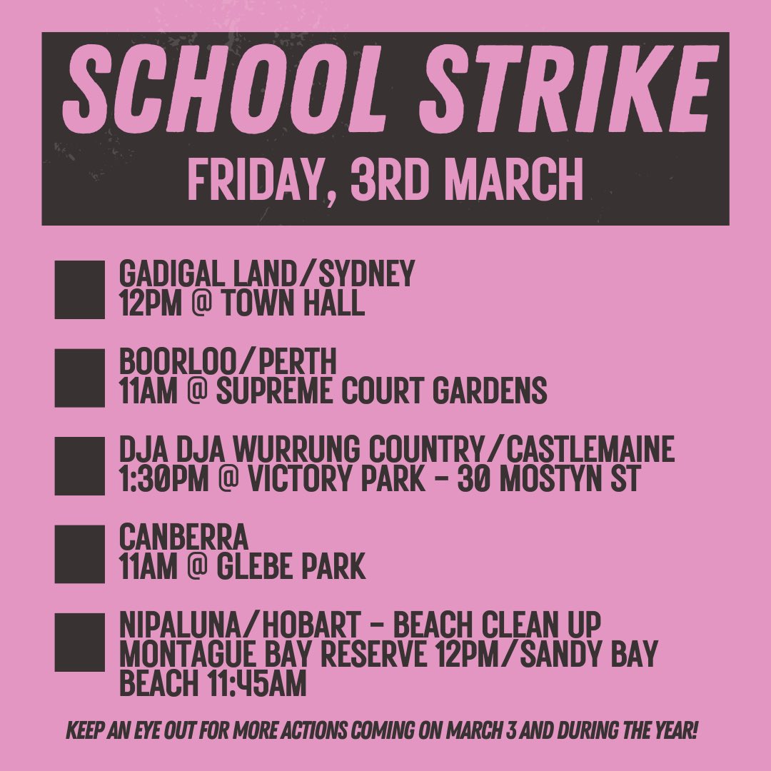 XRebellionAus's tweet photo. 📣 GLOBAL CLIMATE STRIKE: TODAY
We stand with @SchoolStrike to demand climate justice and real, public and community led solutions to the climate crisis.
We need an intersectional response towards #ClimateJustice!
#WeWontSettle #ClimateEmergency https://t.co/CuViHicTEd