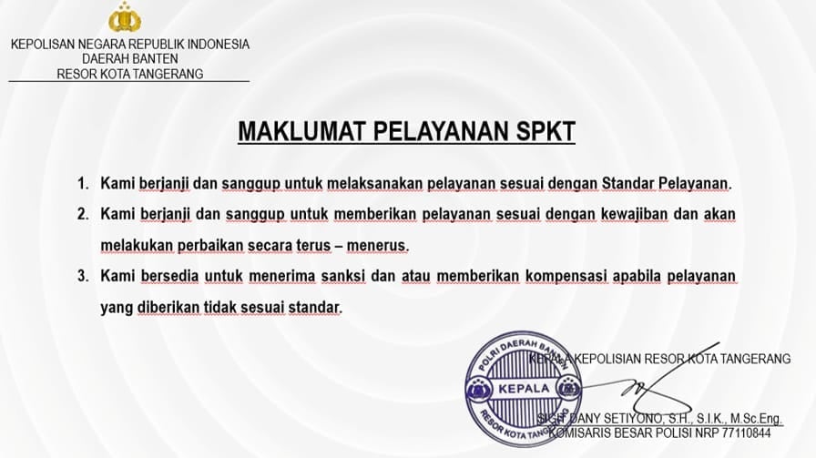 SPKT POLRES KOTA TANGERANG tweet media
