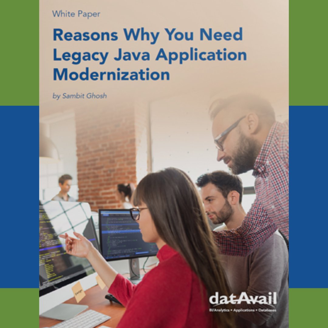 datavail's tweet image. Organizations must often update legacy #JavaApplications to avoid reduced performance. #Modernization is necessary to ensure that applications can keep up with the constantly changing world of #technology. Read this white paper to discover more.
bit.ly/3E9BczR
#java