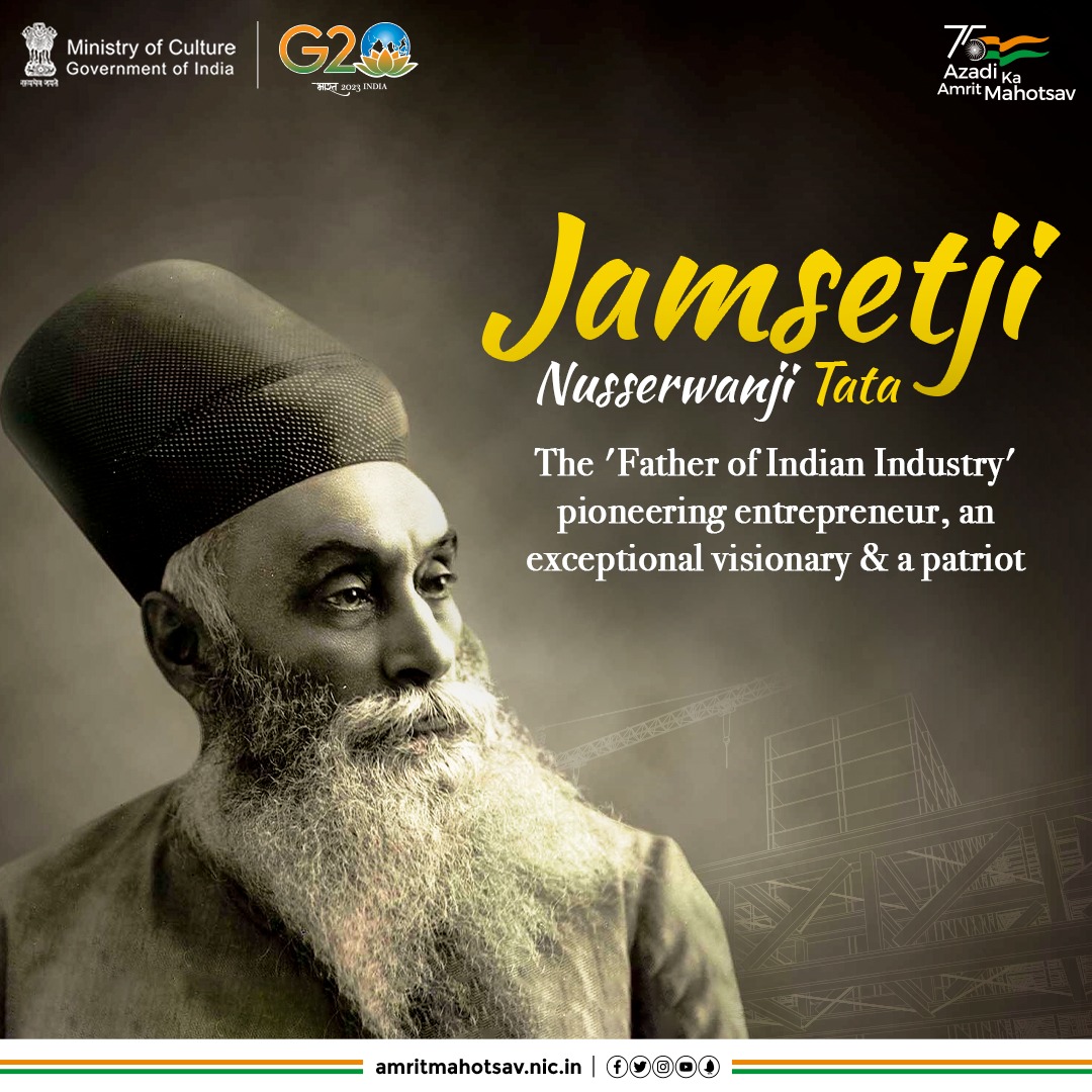 #JamsetjiTata was more than just the entrepreneur who helped India take her place in the league of industrialised nations. 

He was a patriot & a humanist whose ideals and vision shaped an exceptional business conglomerate. (1/2)

#AmritMahotsav #MainBharatHoon