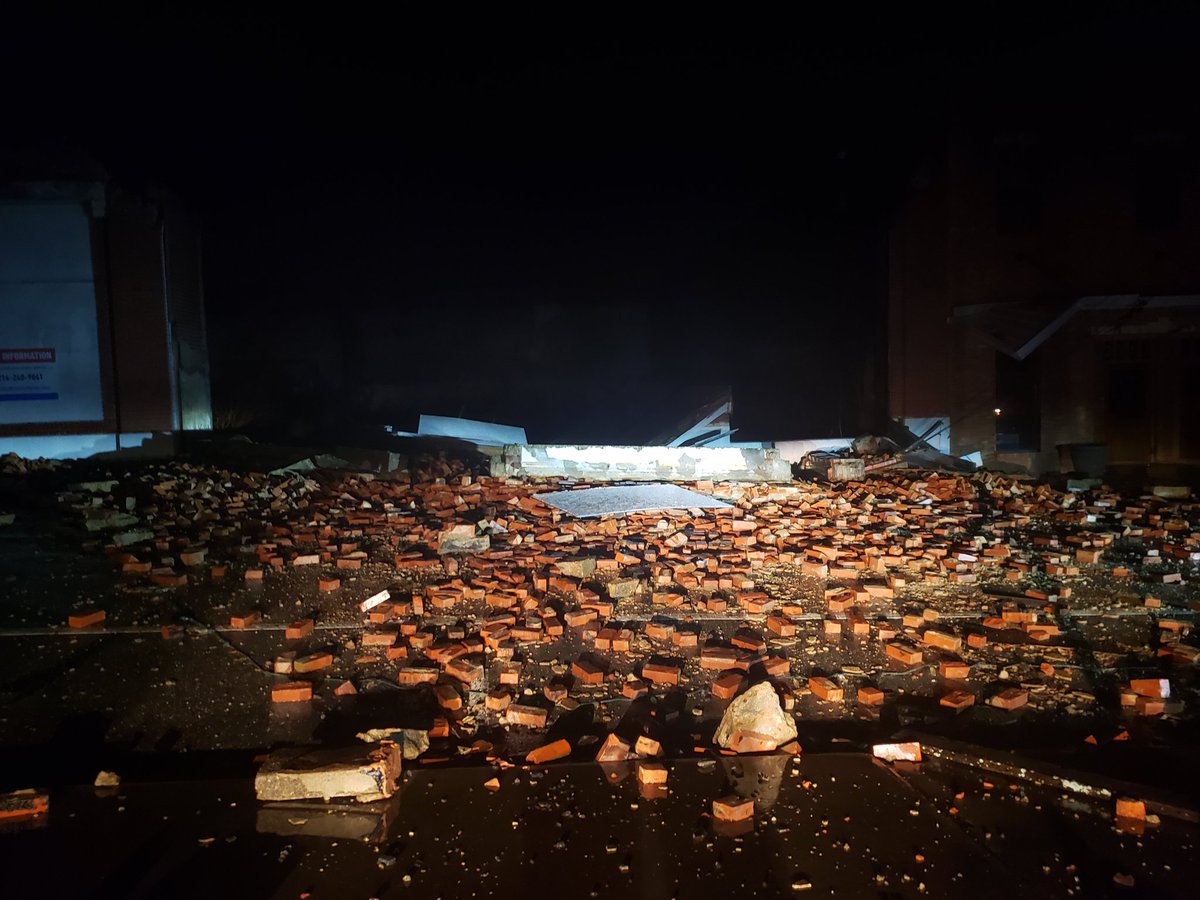 Multiple brick buildings collapsed in downtown Greenville with