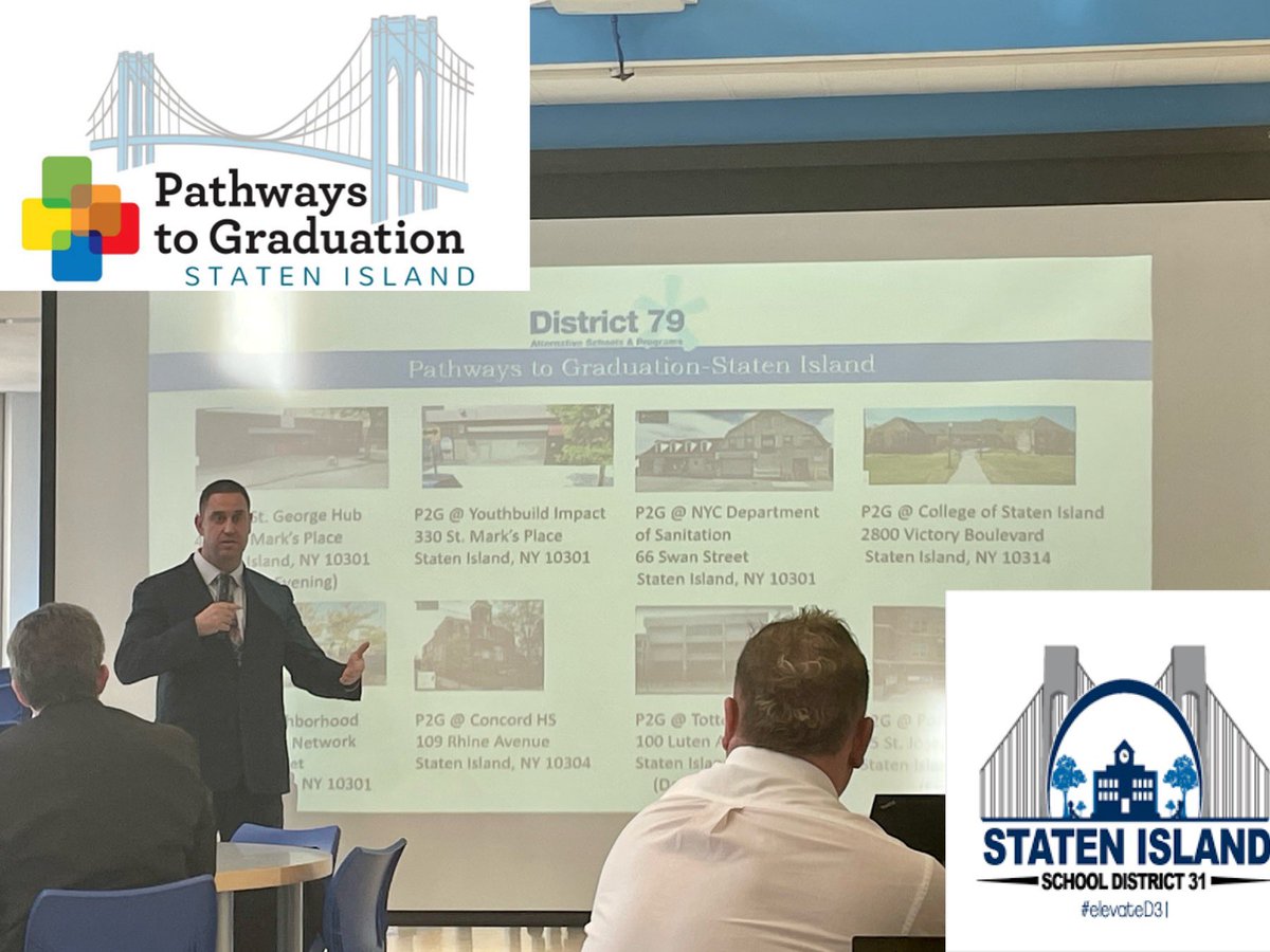 Pathways to Graduation-SI (@p2g_si) on Twitter photo A special thank you to <a href="/CSD31SI/">CSD31StatenIsland</a> for inviting <a href="/P2G_SI/">Pathways to Graduation-SI</a> to speak with D31 HS Principals about our initiatives, programs, and partnerships that support Overage, Under-credited youth on Staten Island! We look forward to continuing this work as a team! #ItTakesAVillage #HSEandBeyond A special thank you to <a href="/CSD31SI/">CSD31StatenIsland</a> for inviting <a href="/P2G_SI/">Pathways to Graduation-SI</a> to speak with D31 HS Principals about our initiatives, programs, and partnerships that support Overage, Under-credited youth on Staten Island! We look forward to continuing this work as a team! #ItTakesAVillage #HSEandBeyond