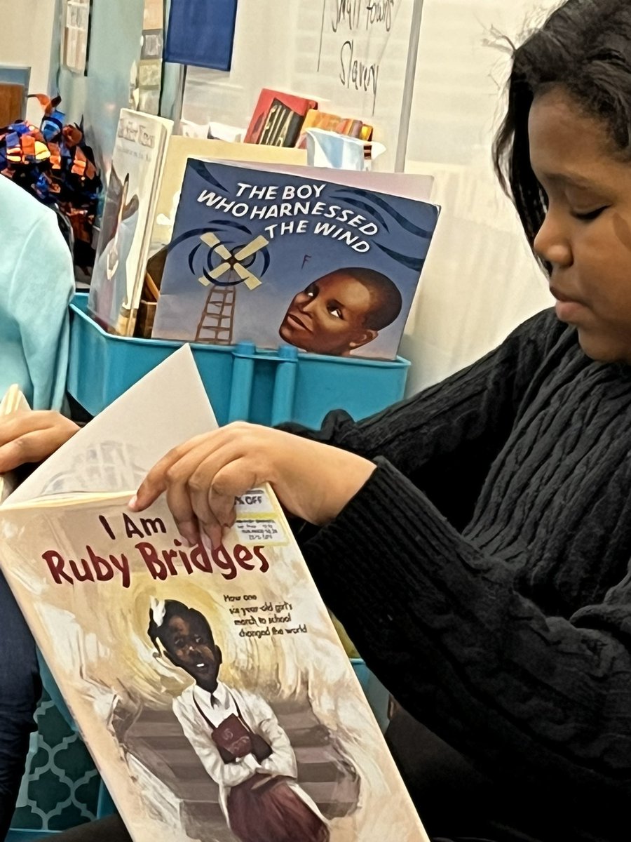 KeriDudley18's tweet image. Part 2-Read Across America Day @CESg8trs Students chose a book to share, Aliyah wanted to share her own book, I am Ruby Bridges, bc said it celebrates women’s &amp;amp; black history month and our HISTORY! Love the thought that went into the book choices! @SufVAschools #creatingachievers