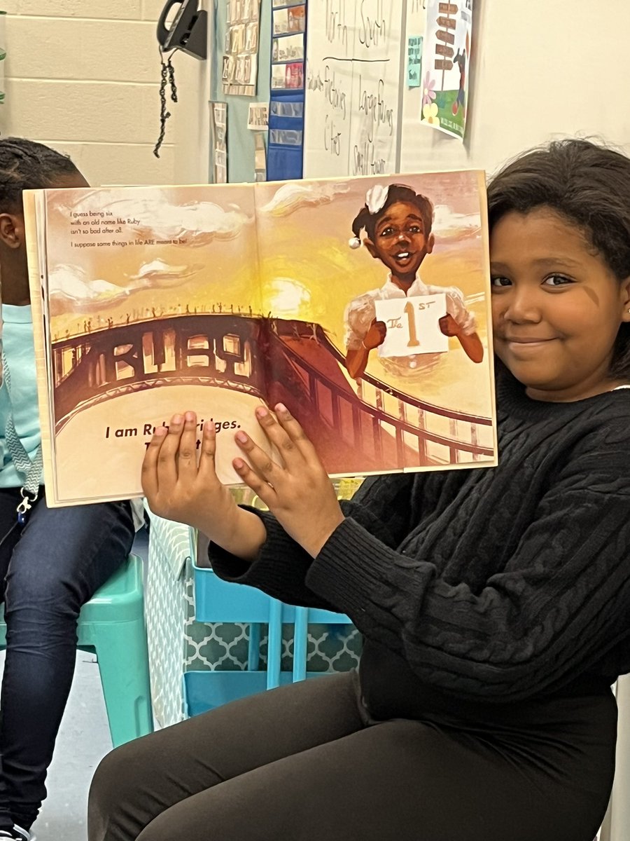 KeriDudley18's tweet image. Part 2-Read Across America Day @CESg8trs Students chose a book to share, Aliyah wanted to share her own book, I am Ruby Bridges, bc said it celebrates women’s &amp;amp; black history month and our HISTORY! Love the thought that went into the book choices! @SufVAschools #creatingachievers