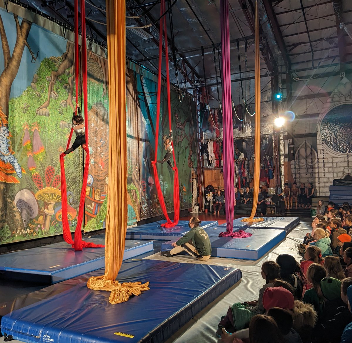 Today's #ArtsEdMonthAK spotlight: we're off to the circus! This week @SitkaSchools took a field trip to enjoy arts in their community, seeing performers from Sitka Cirque dance, flip, & spin in the air. Week 1's theme = #community. Share your school's story of arts in Alaska!