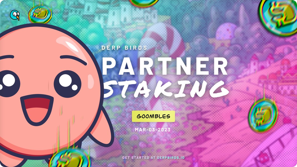 Goombles_'s tweet image. No token no problem!
@goombles_ 🤝 @DerpBirdsNFT 

Derp Birds do gamification the right way! To make things even more delicious - all Goombles can now earn XP on the Derp Birds app!🍬