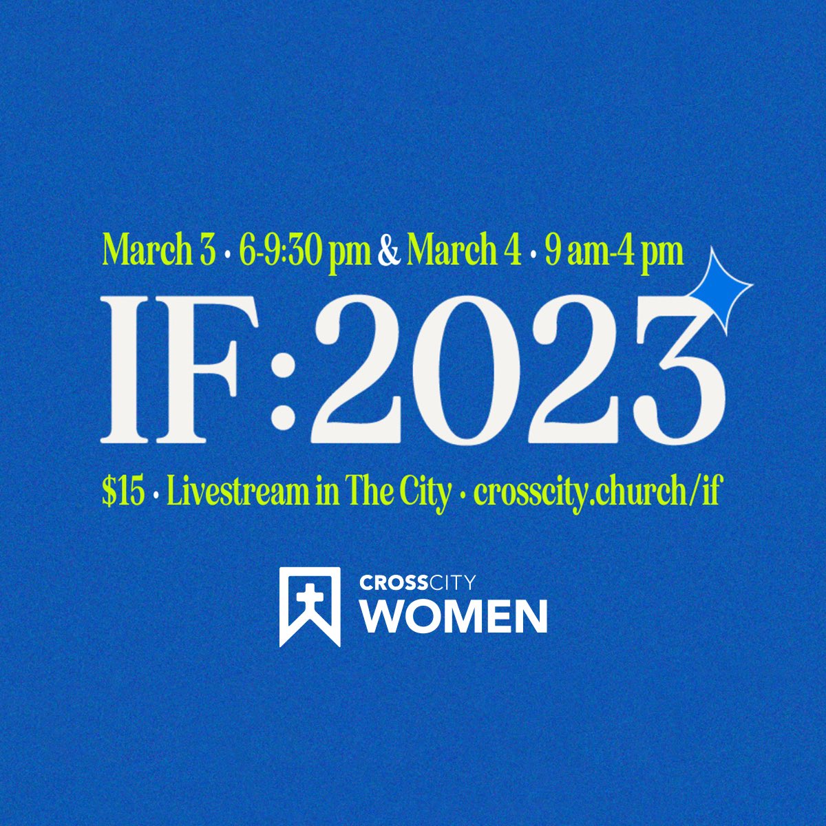 mycrosscity's tweet photo. Ladies! About this time tomorrow, you'll be reluctantly heading to your cars, saddened to leave the incredible first evening of IF:2023. Good news? You get to come back Saturday! We can't wait to see you. 

https://t.co/5Yh3nDZeuf for more info!

#IfGathering | #CrossCityWomen https://t.co/YOaTeWzcq2