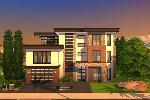 ExecutiveSimmer's tweet image. I just shared the 8 Bedroom Modern Mansion Lot on #TheSims4 Gallery!