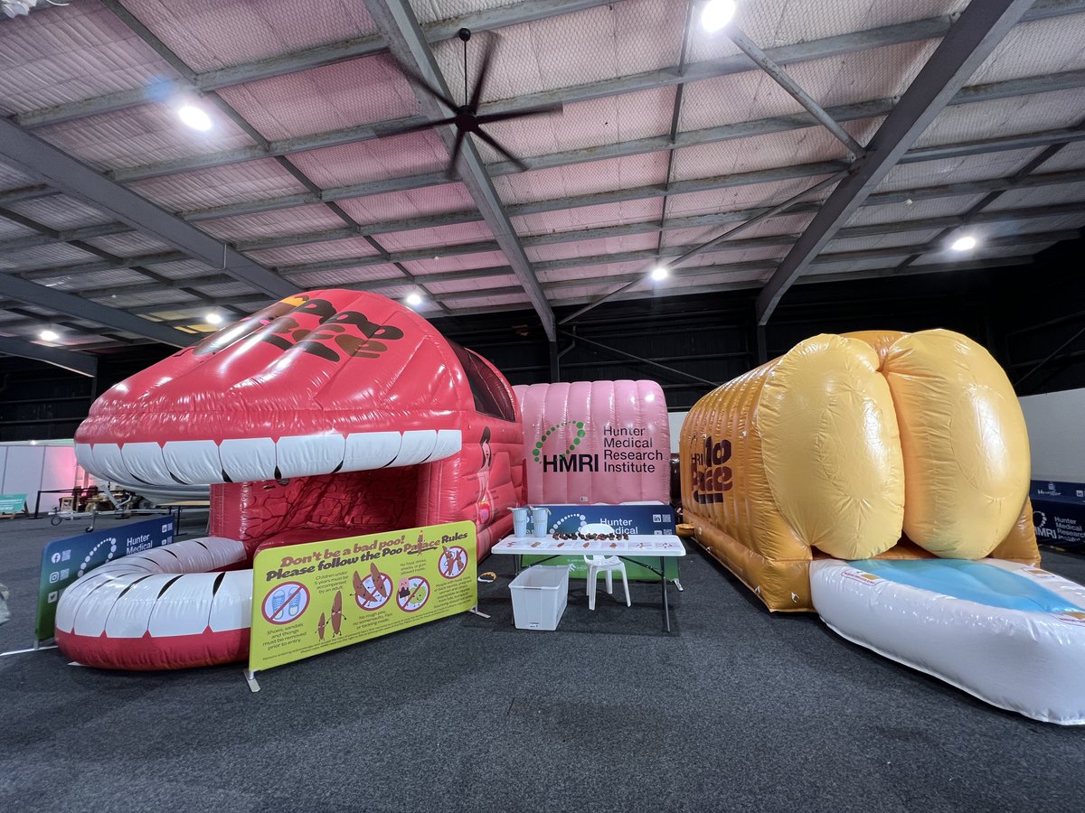 CREDigestHealth's tweet photo. Day 1 at the Poo Palace 💩 Catch our CRE researchers at the Newcastle Showgrounds for the weekend✨ Tickets for each session are going quickly so come and find us! #CRE #PooPalace #HMRI https://t.co/KeYZCP4nj3