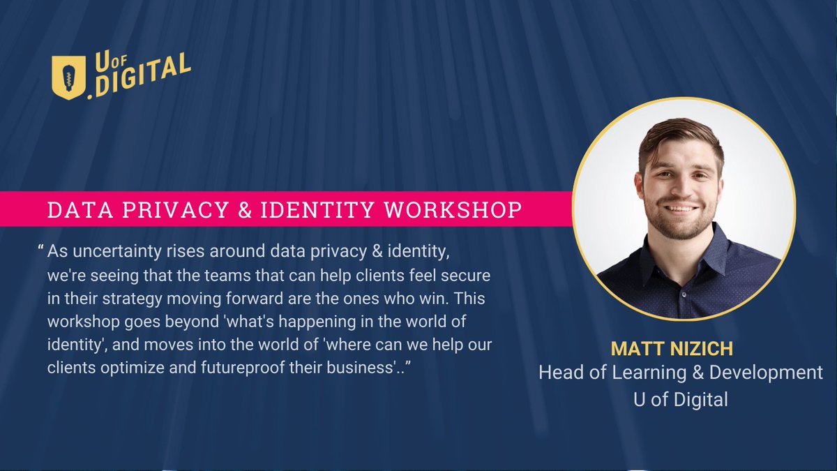 UofDigital's tweet photo. Data Privacy and Identity are hot topics - where it’s been and where it’s going. This is what our head of L&D had to say about our recent workshop on these topics.
#dataprivacy #identity #UofDigital #ExpertNetwork #KnowledgeisRevenue https://t.co/Labr1IhI3r