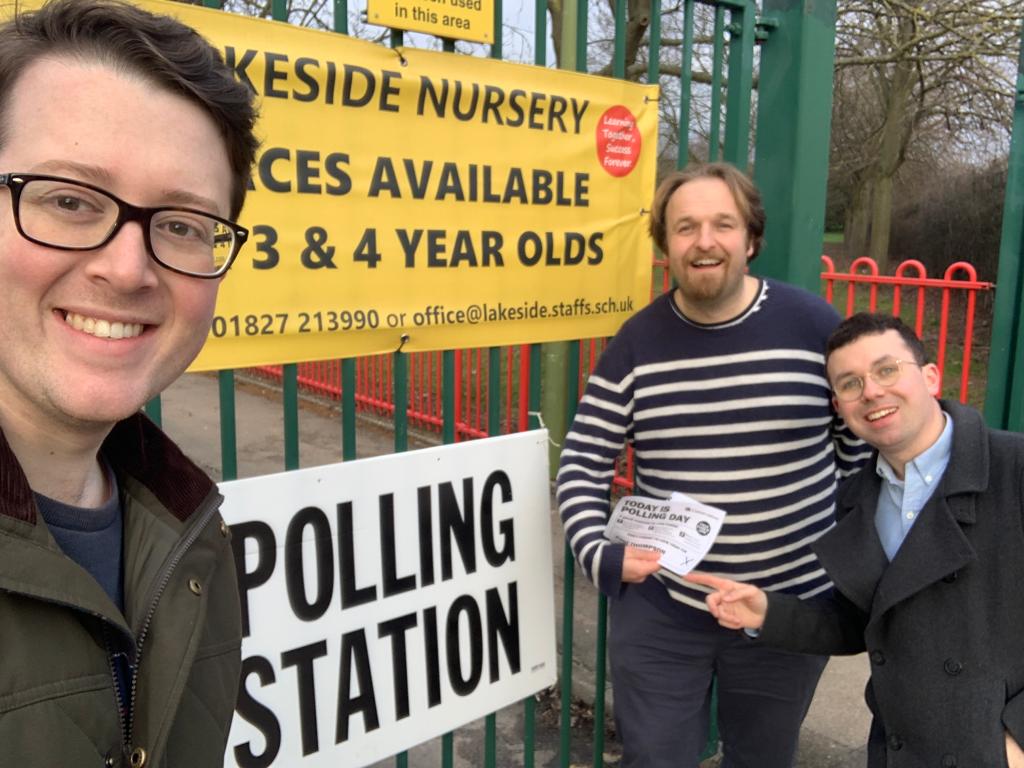 Bobby_Alden's tweet photo. Busy few days helping the excellent #Tamworth team get out the vote for Alex Farrell in #WatlingSouth and Paul Thompson in #Belgrave by-elections. Both would make great Councillors. #Torycanvass #torydoorstep #walk2win https://t.co/UzIAMfpjXW