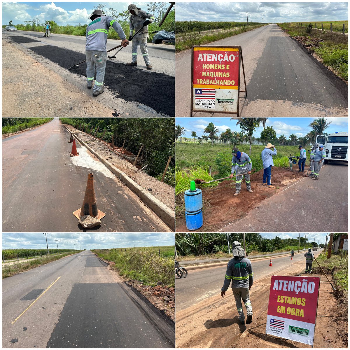 Leandro_F5's tweet photo. Na Região Tocantina, o Gov. @carlosbrandaoma através da SINFRA. Vai atuando nas principais Rodovias. Trabalho firme para garantir a melhor trafegabilidade. Vamos em Frente ✅🚧 https://t.co/NCVM09sSii