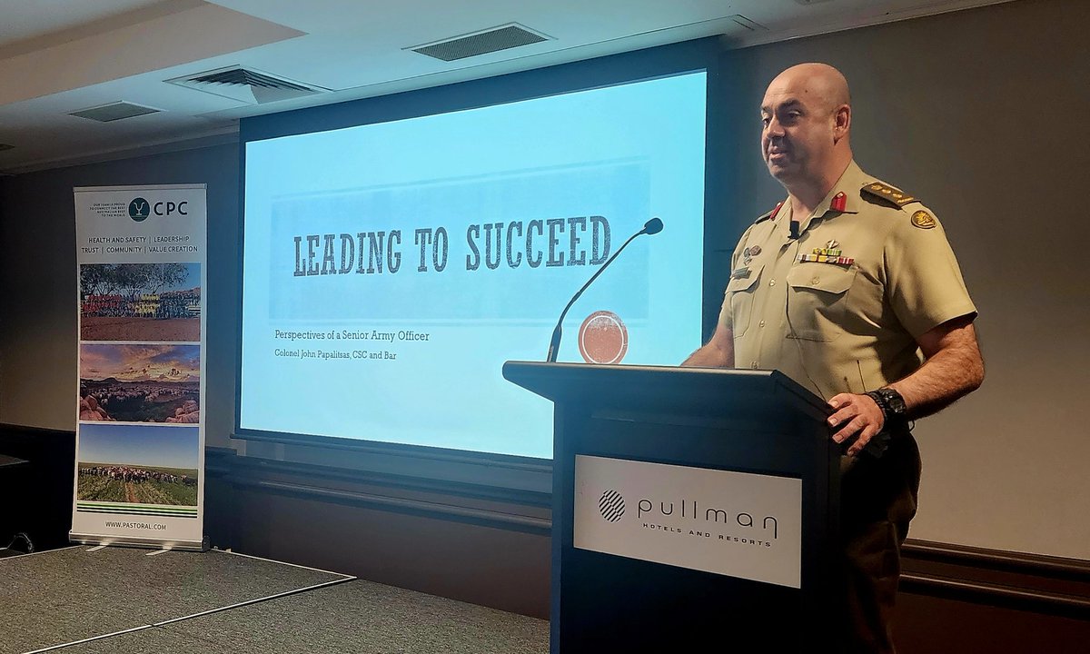 #CPC confernence. Leading to succeed with Colonel John Papalitasas. Inspiring your team to willingly follow you in pursuit of your organisational mission and goals, including into the direct line of fire.  <a href="/ConPastCo/">CPC</a>