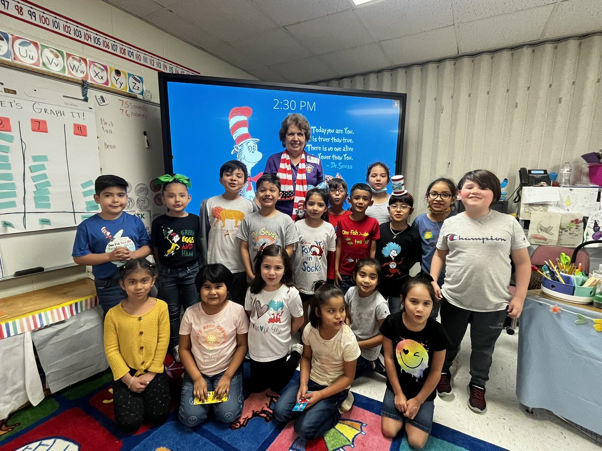 Thank you Mrs. Estevez for coming to read to us! We loved having you ❤️<a href="/warriors112/">Wilson Elementary</a> #warriortribe112 #ReadAcrossAmerica