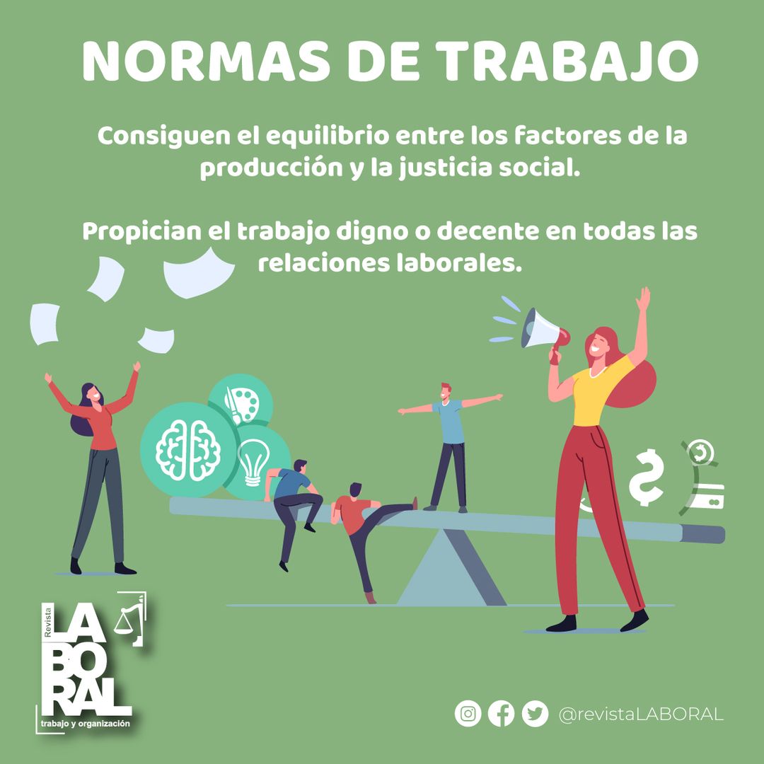 LaboralRevista's tweet photo. NORMAS DE TRABAJO
Consiguen el equilibrio entre los factores de la producción y la justicia social.
Propician el trabajo digno o decente en todas las relaciones laborales.
#FelizJueves #LeyFederaldeTrabajo #Sabiasque #RevistaLaboral #Derecho #Enterate #online https://t.co/b8RItdlB7o