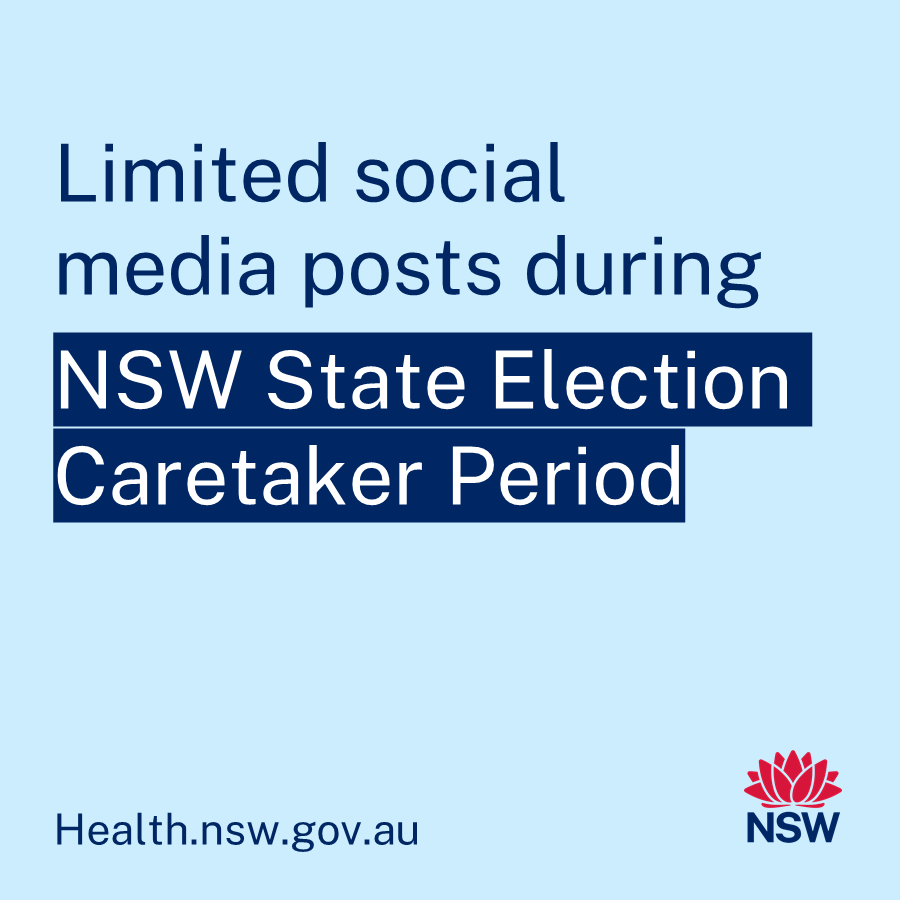 The caretaker period for the NSW State Election starts on 3 March 2023. 
During the Caretaker period, limited updates will be made to this account. 
This page will be moderated during the Caretaker period to ensure political material is not posted.