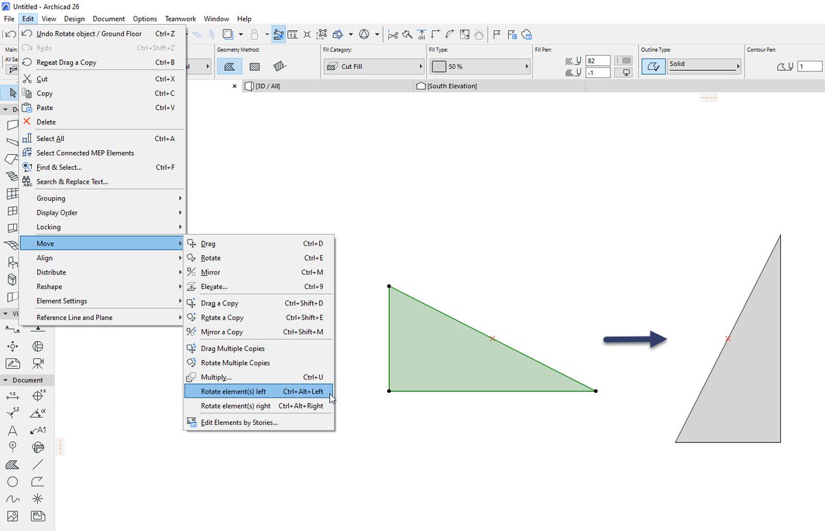 Archicad Add-On developer Benjamin Fischer has created a free Add-On using which you can rotate elements 90 degrees clockwise or counter-clockwise using keyboard shortcuts. It can be downloaded from the following web page (Archicad 24-26, Windows):
…amin-archicad-portfolio.herokuapp.com