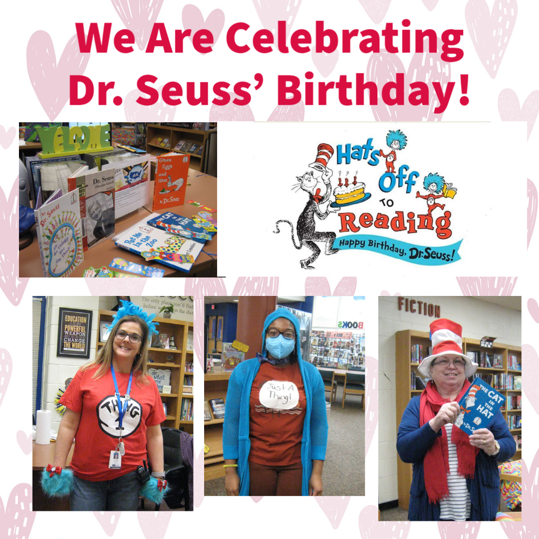 <a href="/HinesSpartans/">Hines Middle School</a> Staff members at Hines celebrated Dr. Seuss' B'Day and students and staff participated in DEAR Time! Our Beanstack Challenge is Read Across America in March. #HinesIsWhereTheHeartIs #NNPSProud