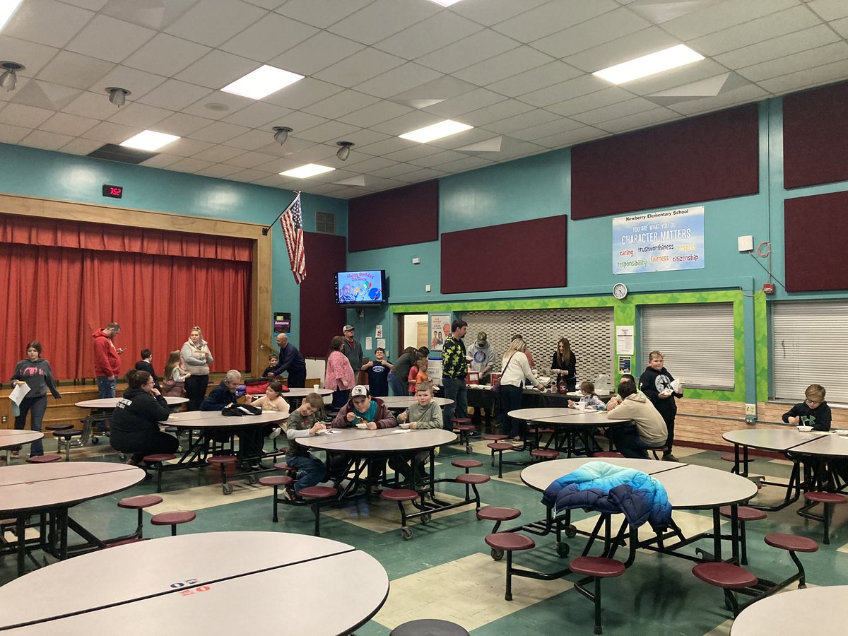 Newberry students and families are having a blast at our Chocolate Touch Book Bash. Students and families are making slime, weighing chocolate bars, and eating ice cream.