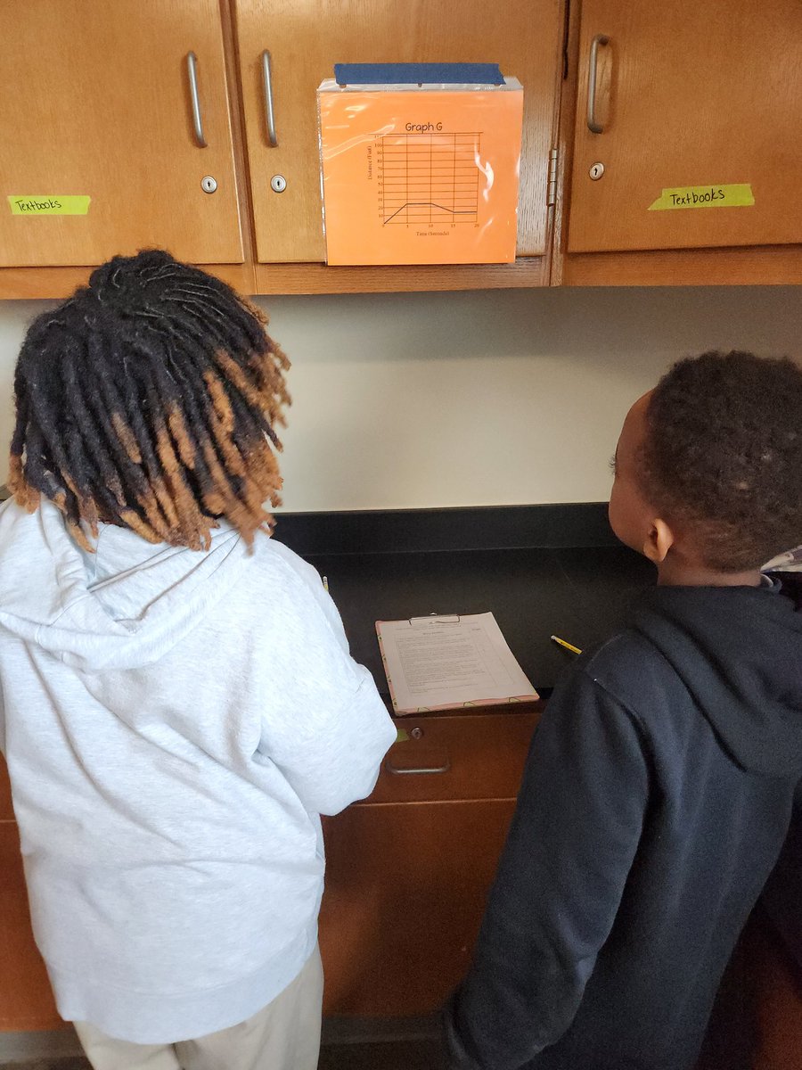 villa_sci's tweet image. My students loved this gallery walk for motion graphs. They were collaborating, and competing in little groups to see who got them right first 🤗📊😊

 #HoustonScience #SamSide #MotionGraphs #Speed #Displacement