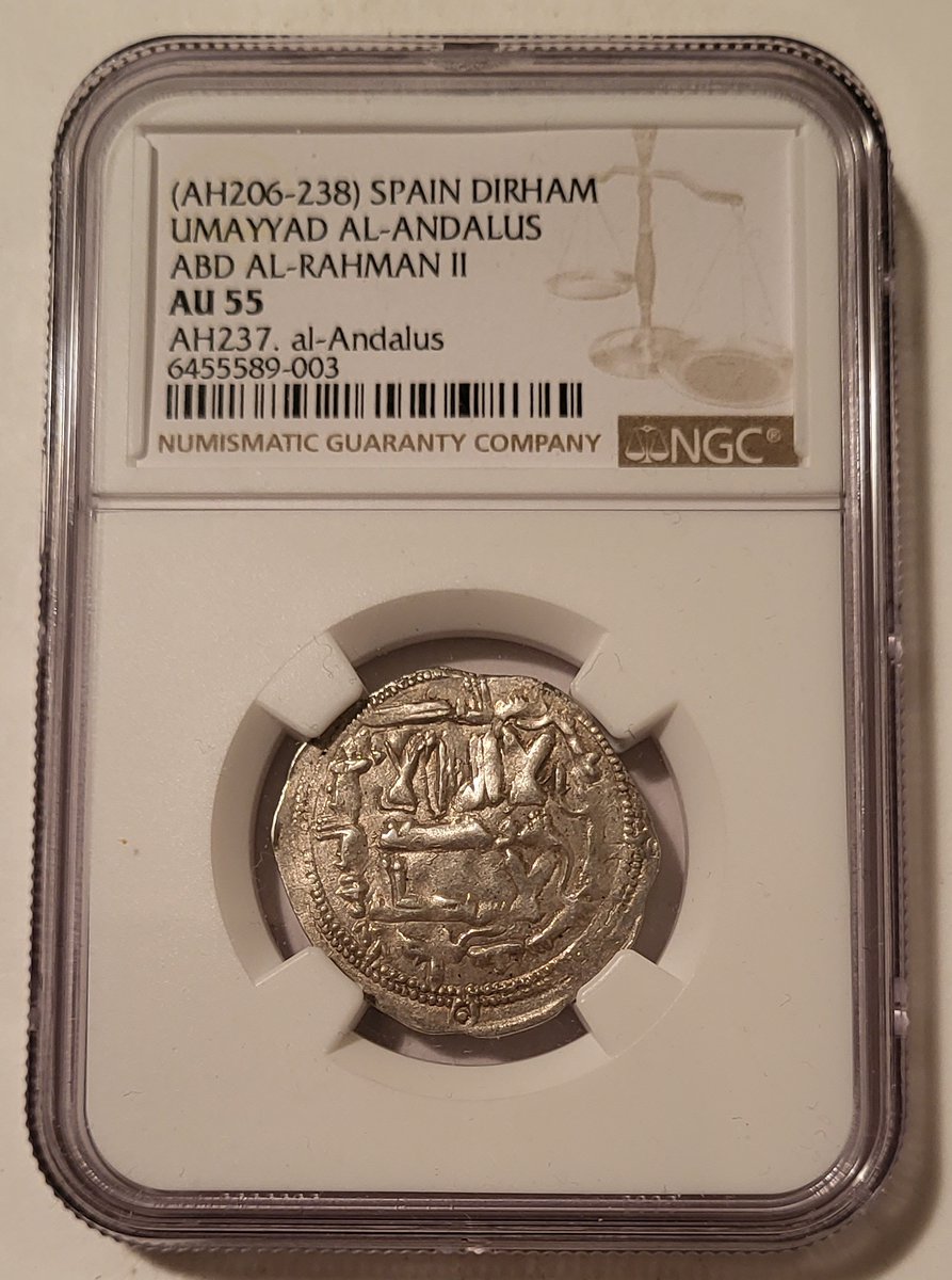 TNumismatics's tweet photo. **Coin of the Day**
Spain Umayyad Al-Andalus Abd Al-Rahman II 852 AD Silver Dirham AU55 NGC
#coin #coincollecting #spanishcoins #Spain #medievalcoin #NGC
Always FREE Domestic Shipping! https://t.co/lKDVZ4N3Lc https://t.co/JFRoqk0Fmp
