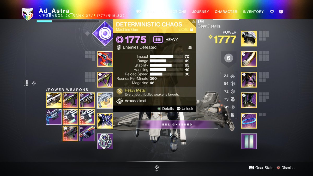 Mondoshawan_D2's tweet photo. It is miiiiiiiiine! #Lightfall #SeasonOfDefiance #DeterministicChaos #Exotic #PS5Share #Destiny2 https://t.co/nKM1SVl9Mg