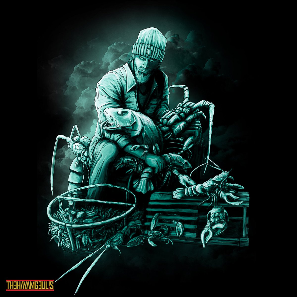 Still not going anywhere,, just contact me if you wanna land it in your chest,,
.
#art #illustration #artwork #digitalart #fishing #fisherman #digitalillustration #tshirt #poster  #design