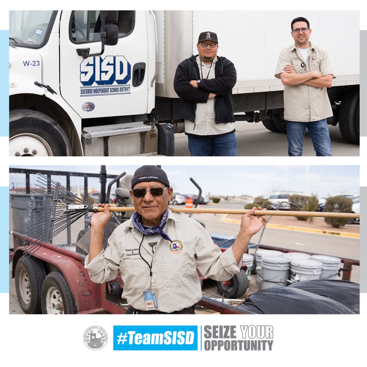 SocorroISD's tweet photo. Happy Maintenance Worker Appreciation Day! These hardworking individuals often carry out many different tasks in a single day. We honor these extraordinary #TeamSISD employees who ensure our buildings are safe, beautiful and in working order! Thank you! https://t.co/ojeR6W8UpG