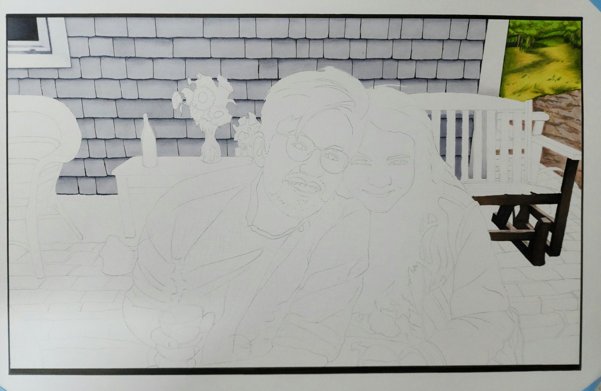 CreatorWhite's tweet photo. Today's progress-private commission- #ArtCommission #familyportraits #ForHire https://t.co/62fBvoWUxu