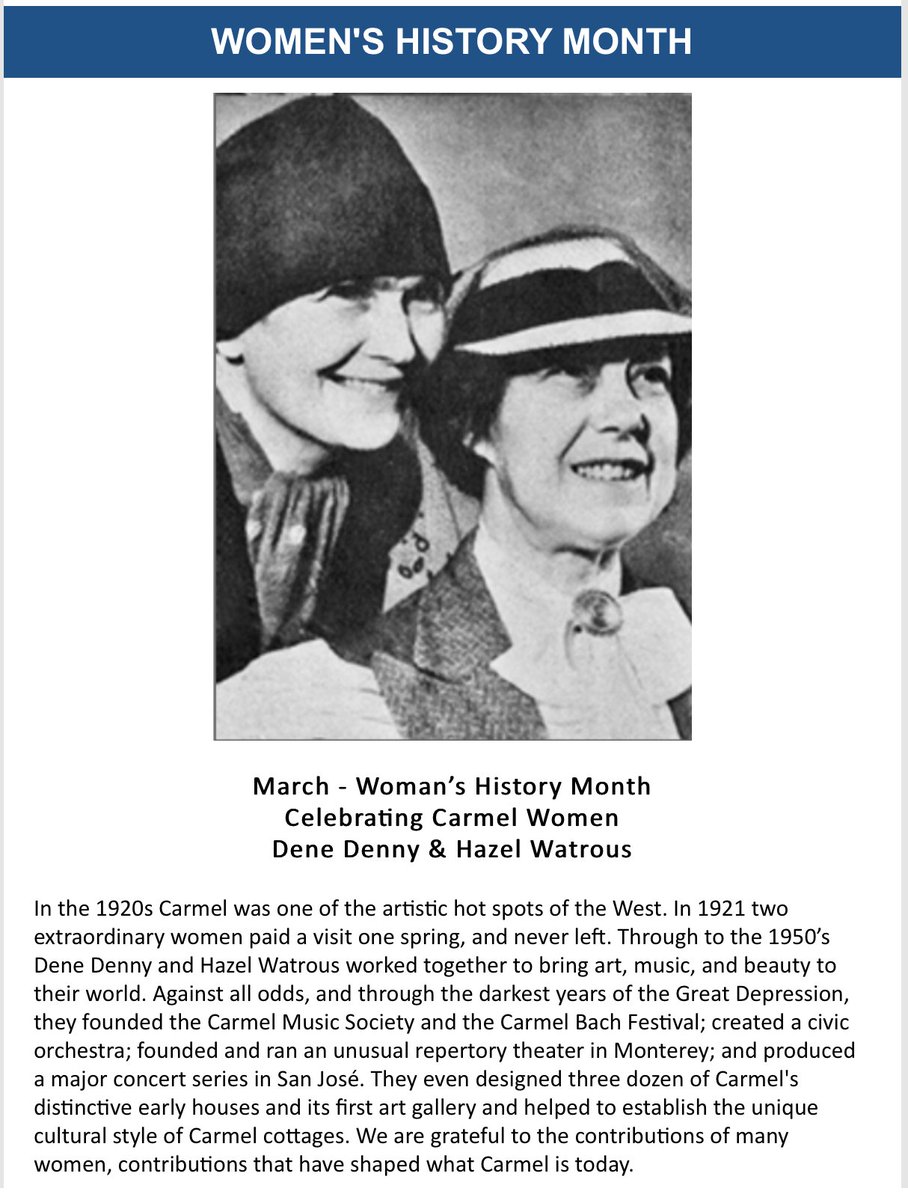 Celebrating #WomensHistoryMonth  at #Carmel