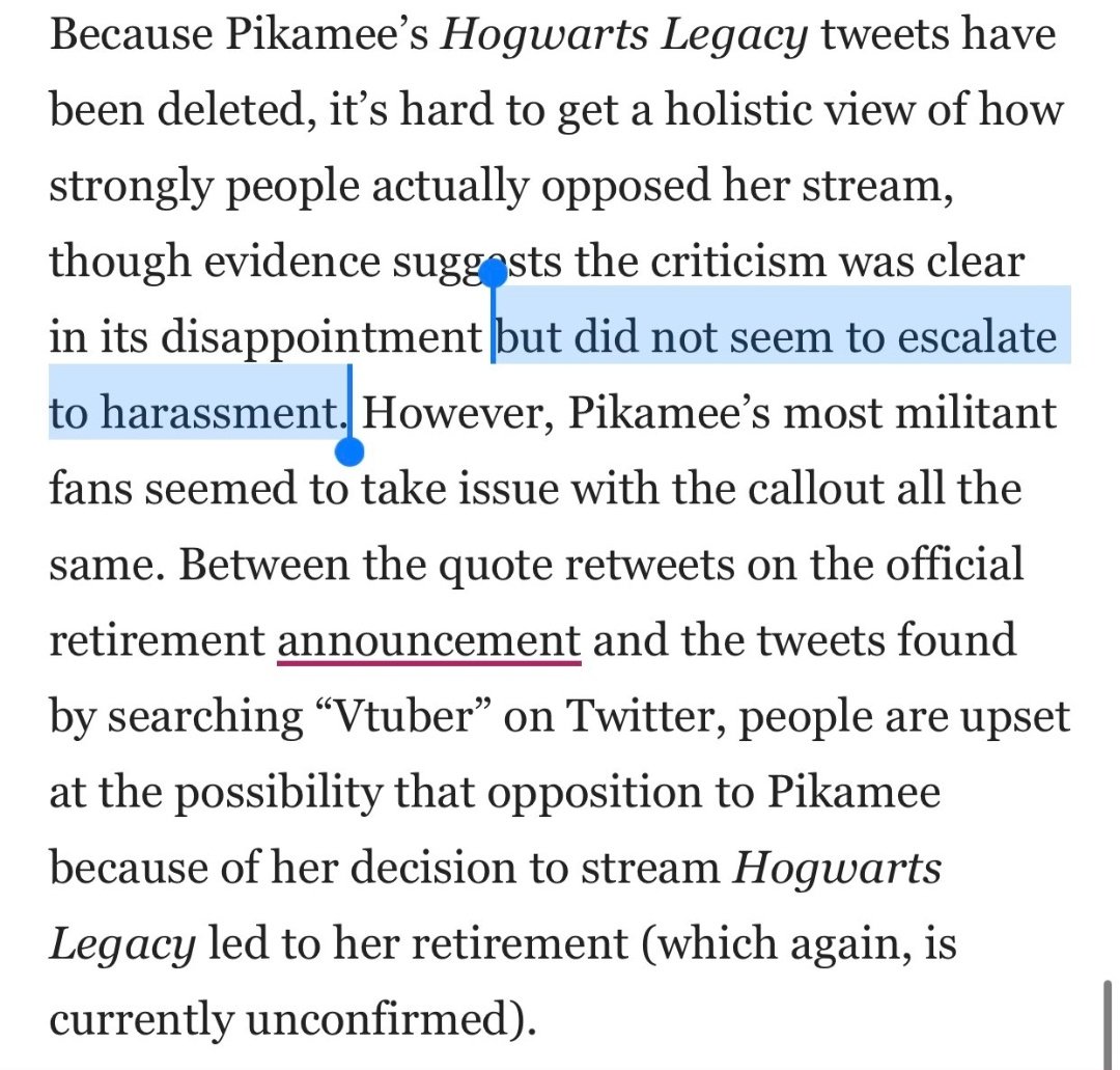 Popular Vtuber Pikamee Retires Post Hogwarts Legacy Controversy