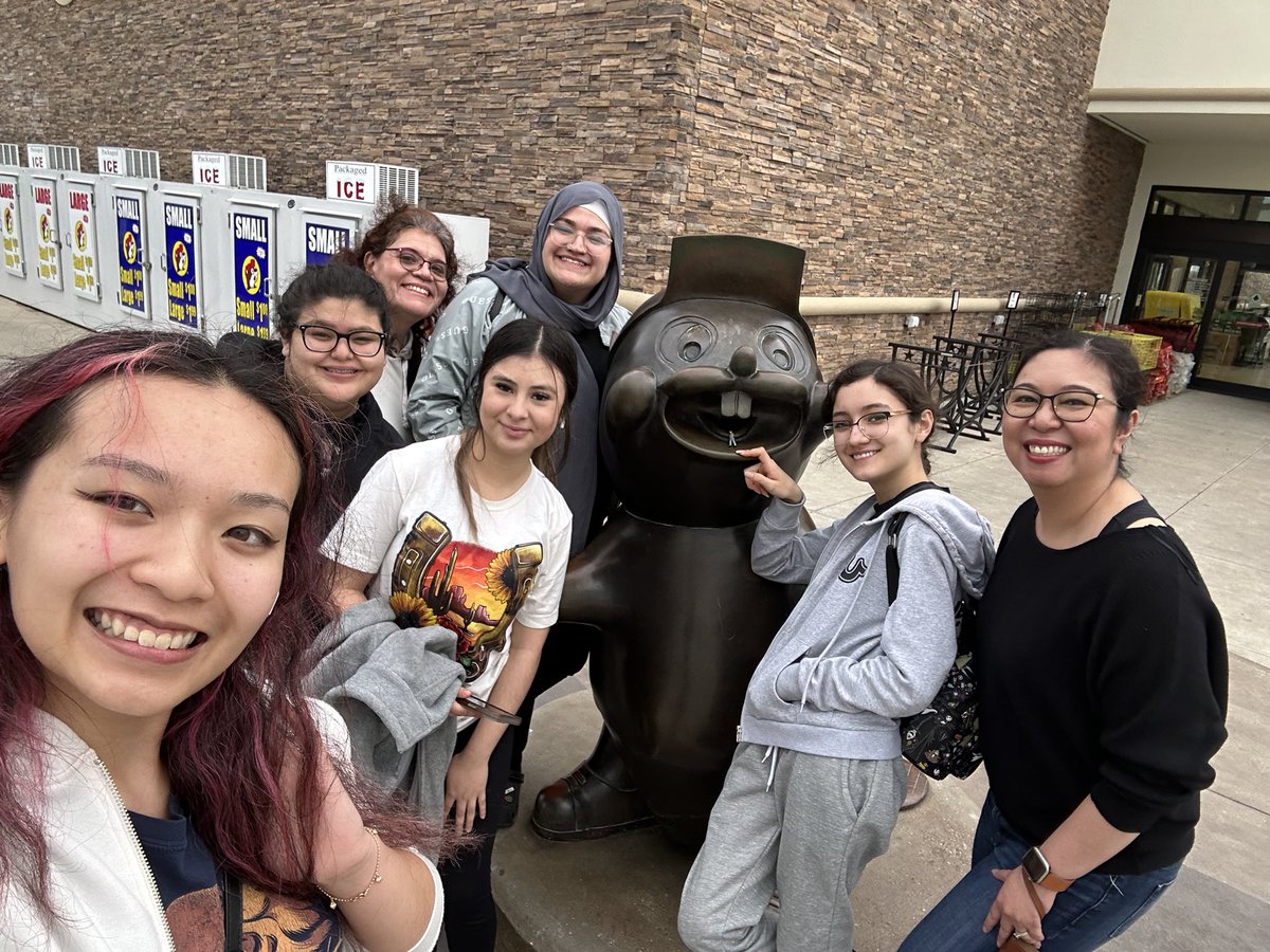 😃 This group from New Tech Odessa is on their way to the TASB Governance Camp in Galveston, Texas. They will be presenting on their work and experience in Neuroscience. But first… a stop at the Texas famous — Buc-ee’s! #TASBBound #TASB #Neuroscience