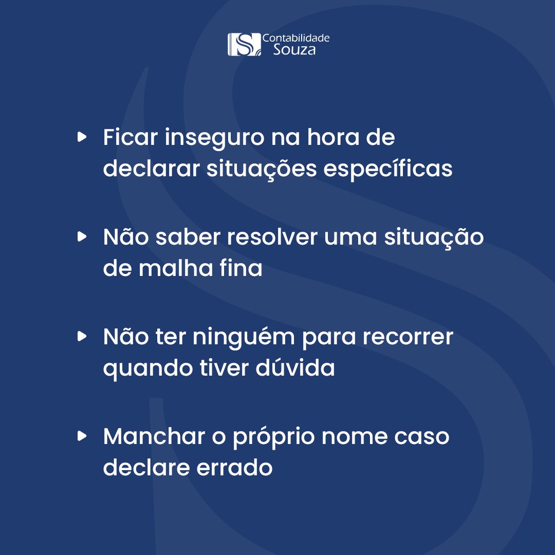 ContabilSouza's tweet photo. A Contabilidade Souza está aqui para te ajudar caso tenha qualquer tipo de dúvida sobre o seu Imposto de Renda.
📱 WhatsApp (31) 98417-7318
📧https://t.co/dLhKi5DNTV https://t.co/0AvHYlTbSS