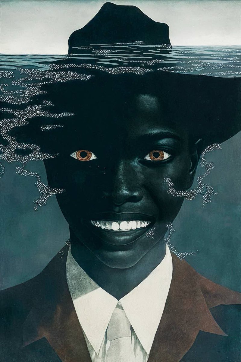 @wellbeings_xyz “The Enigma Beneath The Surface (2023)” 

It’s really a self portrait/self depiction of that feeling of drowning in the search of self. 

At times the outside world just adds clutter, in this situation, a vast ocean of nothingness that we must foundation.app/@CryptoMiyagi_…