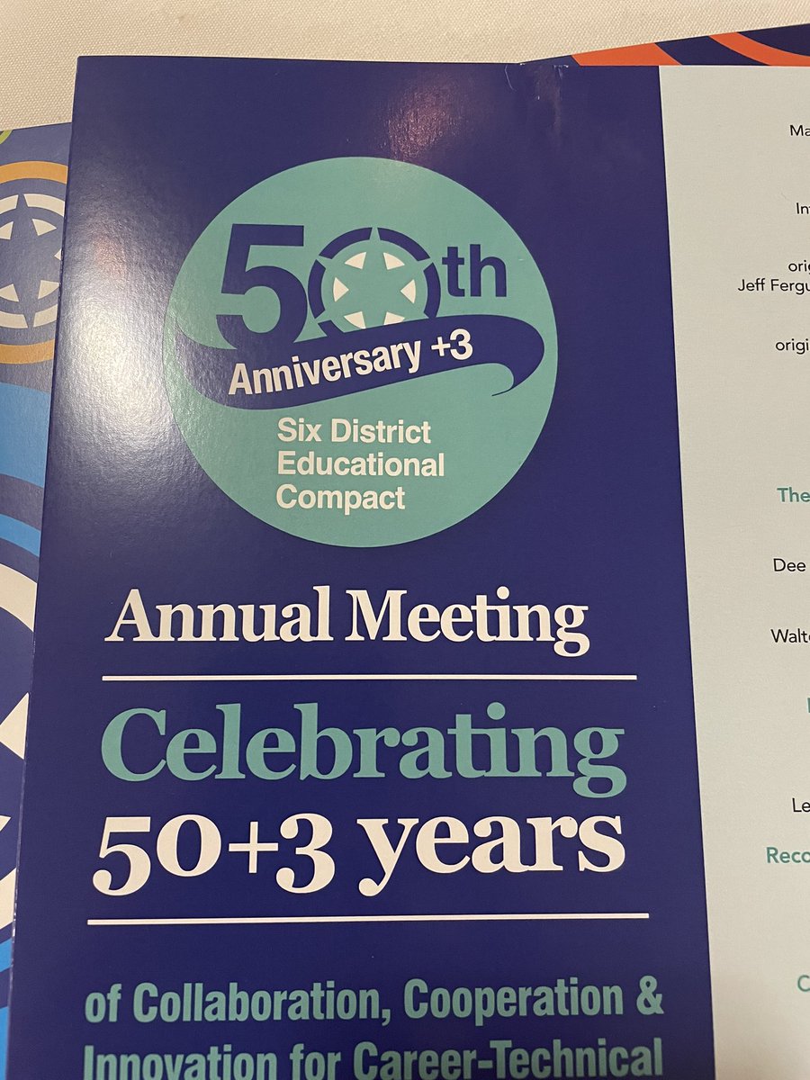 It’s fantastic to be with @academy_six and other @OhioCCS_CTE members to celebrate 50+3 for the Six District Career Compact!