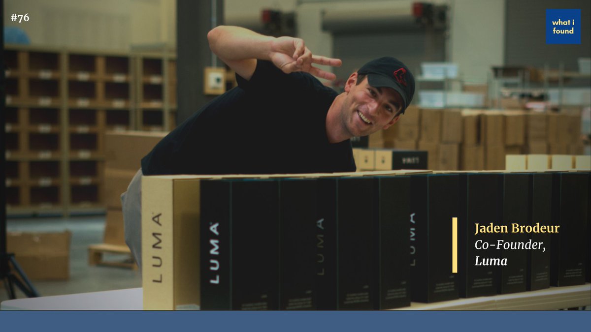 Our #interview with <a href="/JadenBrodeur/">Jaden Brodeur</a>, Co-Founder of 
<a href="/DrinkLuma/">Luma</a>, a company that integrates UV-C light technology to self-clean and eradicate 99.99% of bacteria from your drinking water.

whatifound.co/interviews/jad…
____
#whatifound #startup #founder #health #dtc #water #design