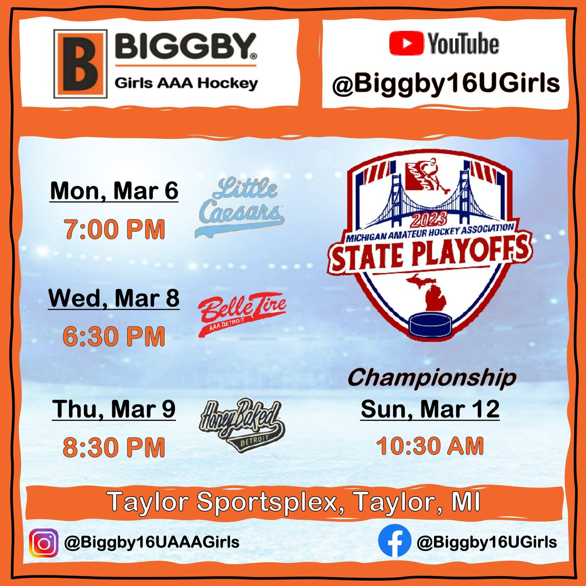 BiggbyAAAGirls's tweet photo. MAHA State Playoffs OTC! This has been a great year for all these new athletes playing for the all new Biggby AAA Girls organization. Time to keep it rolling at states. #rollbeans 🫘 🫘 🫘  #biggbyfamily

@Biggby16UGirls @Biggby19UGirls 
@Biggby14UGirls @Biggby12UGirls https://t.co/18j305FWWS