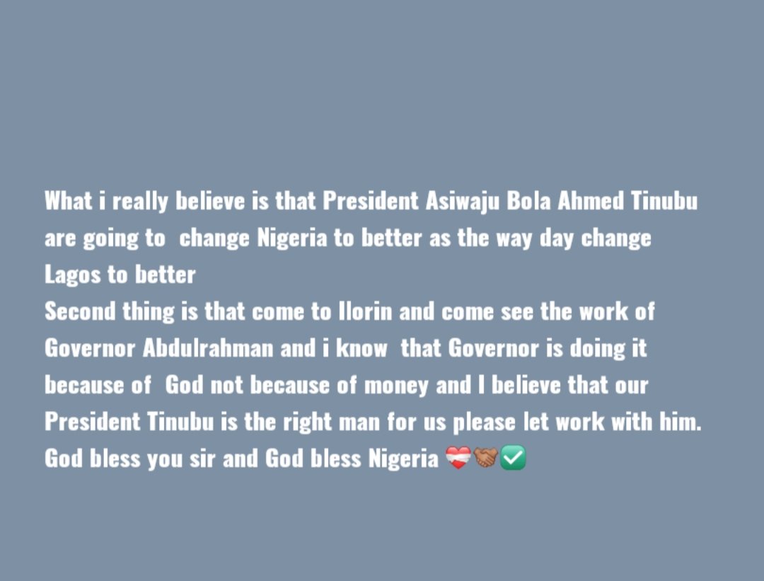 DammyRahman's tweet photo. @_dinomelaye Please let stop talking bed things about President Asiwaju let work with him 💛🤝✅ https://t.co/zipMGSd5GI